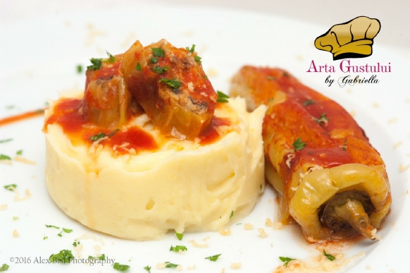 Ardei capia verzi umpluti cu branzeturi si legume cu puré de cartofi pufos, Arta gustului, Gabriella Pascaru Bisi, Legume & Zarzavaturi, Meggle, Meggle Alpinesse, Panna da Cucina Meggle