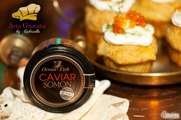 Caviar de Somon Alaska Ocean Fish Arta gustului,paine, Gabriella Pascaru Bisi, Briose cu branzeturi si caviar de Alaska