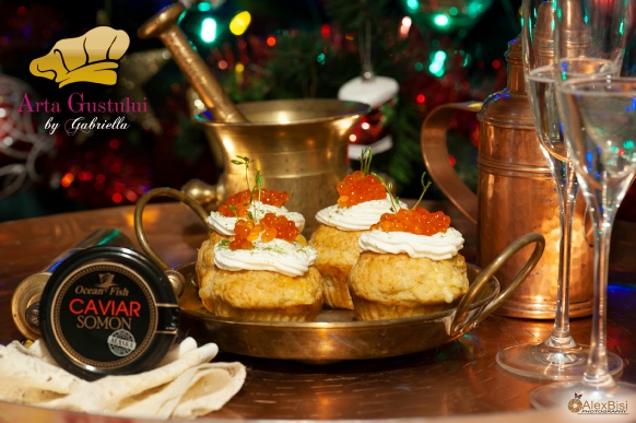 Briose cu branzeturi si caviar de Alaska Arta gustului,paine, Gabriella Pascaru Bisi, Briose cu branzeturi si caviar de Alaska