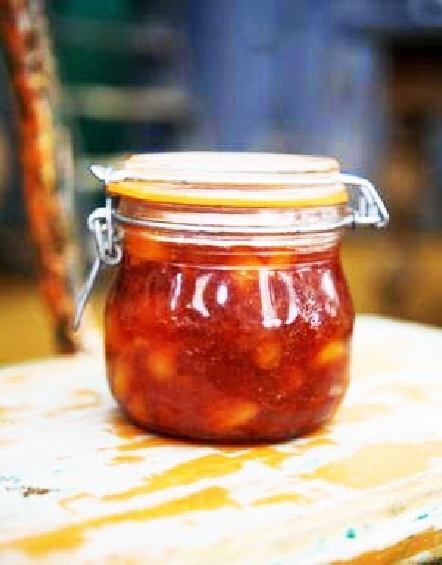 Arta Gustului, Gabriella Pascaru Bisi, conserve, Dulceata de piersici cu stafide