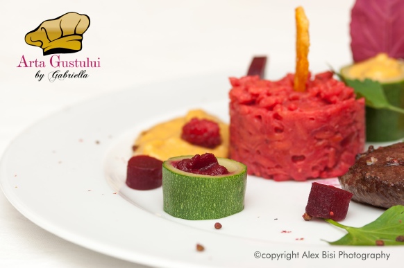 Arta gustului, Carne, Filé de strut caramel cu puré din dovleac risotto si sos din sfecla rosie si legume, Gabriella Pascaru Bisi, strut, filè, Gourmet de Strut