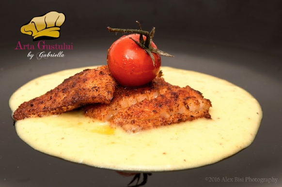 Arta gustului, Cod de Alaska, Filé de cod din Alaska pe crema inmiresmata din cartofi si rosii caramelizate, Gabriella Pascaru Bisi, Ocean Fish, Peste