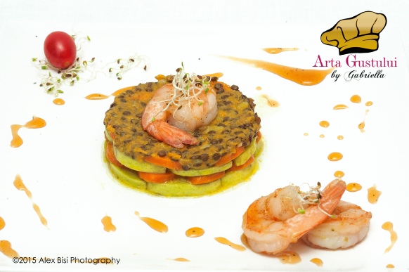 Arta gustului, Creveti, Gabriella Pascaru Bisi, Linte negre, Linte negre de Beluga cu creveti si reductie de grapefruit, Ocean Fish