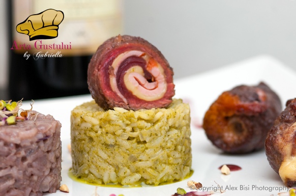 Arta gustului, Carne de strut, Gabriella Pascaru Bisi, Pepite din strut cu risotto Samburesti si risotto cu avocado, Samburesti, Feteasca Neagra