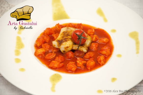 Arta gustului, Cod de Alaska, Creveti Vannamei, Gabriella Pascaru Bisi, Ocean Fish, Peste, Preparate Gourmet, Ragù din creveti cu filé de cod din Alaska, Retete din peste