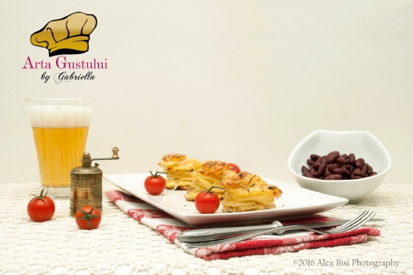 Arta gustului, Gabriella Pascaru Bisi, Garnituri, Legume & Zarzavaturi, Meggle Alpinesse, Meggle Romania, Turnulete din cartofi cu parmezan miresme si salata din fasole rosie