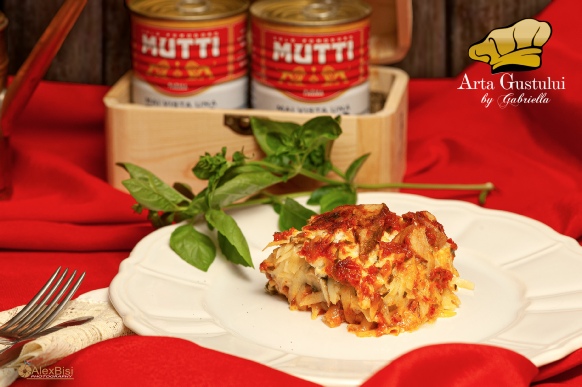 Arta gustului, Gabriella Pascaru Bisi, Myria, Mutti, Parmafood, Legume & Zarzavaturi, Lasagna din cartofi cu ragu de hribi