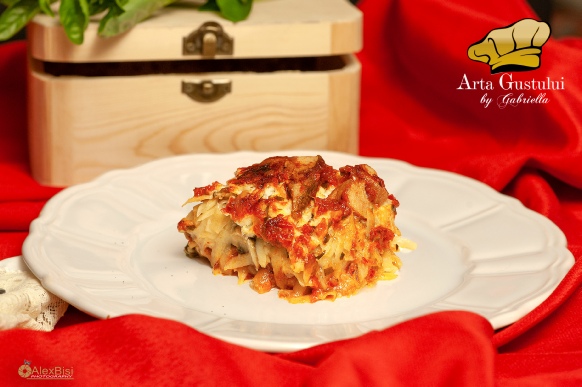Arta gustului, Gabriella Pascaru Bisi, Myria, Mutti, Parmafood, Legume & Zarzavaturi, Lasagna din cartofi cu ragu de hribi