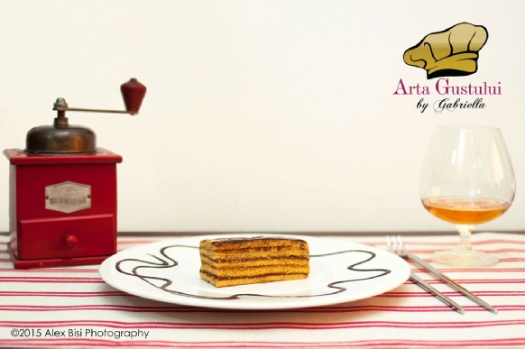 Arta gustului, Desert, dulciuri, Foietaj cu miere de albine si creme ganache ciocolata si cafea cu Cognac, Gabriella Pascaru Bisi, Hobby Chef, Vesela Hobby Chef