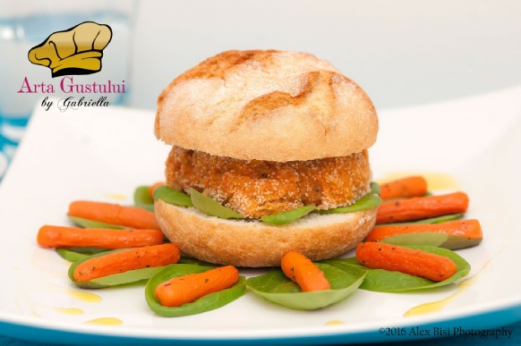 Arta gustului, Creveti, Gabriella Pascaru Bisi, Hamburger, Hamburger din creveti cu baby morcovi trasi la tigaie, Ocean Fish, Peste, Retete pentru copii