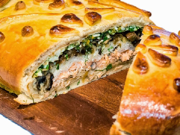 Koulibiac sau Coulibiac Arta Gustului, Gabriella Pascaru Bisi, Calatorii prin gusturile lumii, Deliciu gastronomic frantuzesc sau rusesc, Koulibiac sau Coulibiac