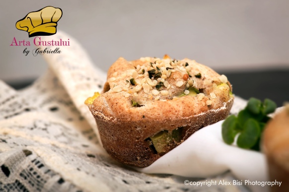 Muffin cu dovlecei si Emmental Arta gustului, Educatie alimentara, Gabriella Pascaru Bisi, Muffin cu dovlecei si Emmental