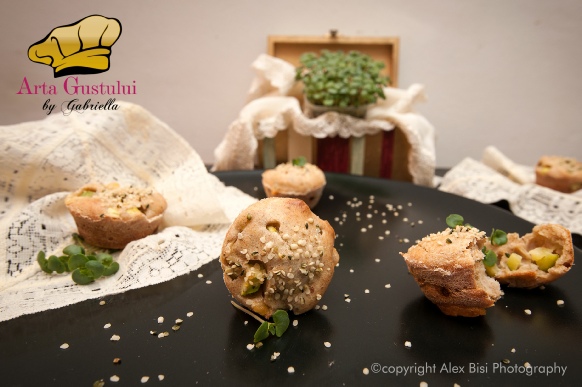 Muffin cu dovlecei si Emmental Arta gustului, Educatie alimentara, Gabriella Pascaru Bisi, Muffin cu dovlecei si Emmental