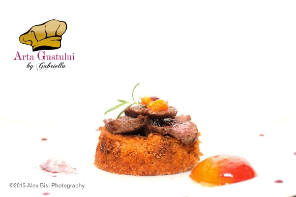Muschi de vita cu tort de cartofi, caise caramelizate si reductie de vin rosu Arta gustului, Camembert Président, Carne, Gabriella Pascaru Bisi, Grana Padano Galbani, LADORNA, Muschi de vita, Prince Mircea Vinarte, Muschi de vita cu tort de cartofi, caise caramelizate si reductie de vin rosu