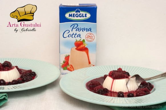 Arta gustului, Desert, Desert rapid, Gabriella Pascaru Bisi, Meggle, Panna cotta cu sos din fructe rosii cu vin rosu si ghimbir, Panna Cotta Meggle