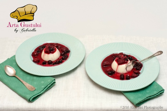 Arta gustului, Desert, Desert rapid, Gabriella Pascaru Bisi, Meggle, Panna cotta cu sos din fructe rosii cu vin rosu si ghimbir, Panna Cotta Meggle