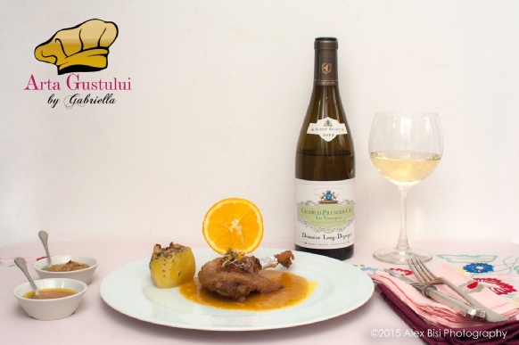 Albert Bichot, Arta gustului, Cave Royale Declée, Chablis Premier Cru, Gabriella Pascaru Bisi, Les Vaucopins, Rata à l’orange cu barcute umplute de cartofi, sos Chablis orange si o poveste cu vin