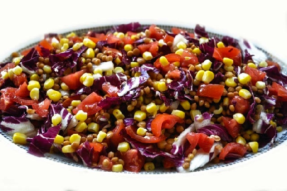 Salata de linte si cicoare rosie Arta Gustului, Gabriella Pascaru Bisi, salate, 5 salate delicioase pentru o vara sanatoasa