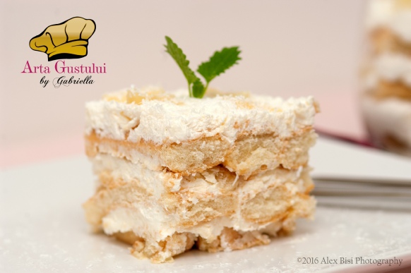 Tiramisu exotic cu ananas, rom, cognac si Maraschino Arta gustului, Creme Patisserie Meggle, Desert, Deserturi delicioase, Frisca Meggle, Gabriella Pascaru Bisi, Meggle, Meggle Romania, Tiramisu exotic cu ananas rom cognac si Maraschino