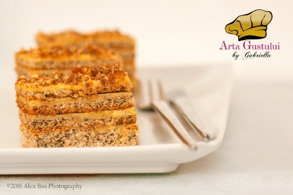 Alpenbutter Meggle, Arta gustului, Desert, Foietaj din albusuri cu nuca crema de vanilie si citrice cu glazura crocanta, Gabriella Pascaru Bisi, Meggle Romania, Prajituri de sarbatoare, Traditii Habsburgice