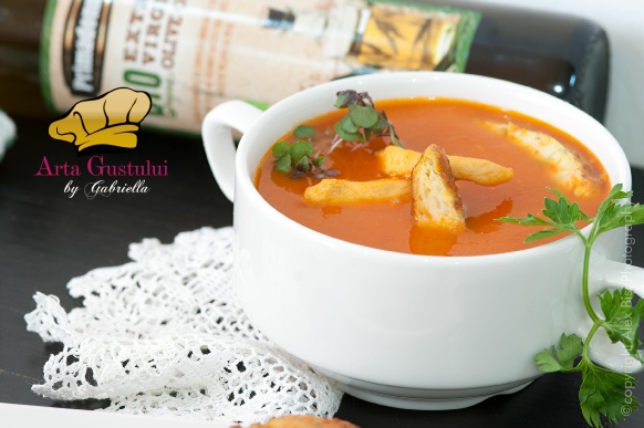 Supa crema de rosii, legume si piept de pui cu olanase din cartofi Arta gustului, Gabriella Pascaru Bisi, educatie alimentara, Supa crema de rosii, legume si piept de pui cu olanase din cartofi, paine si maine, Lidl Romania, Microgreens