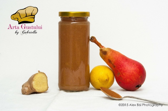 Arta Gustului, Gabriella Pascaru Bisi, conserve, Dulceata din pere williams cu lamaie scortisoara ghimbir si distilat din pere