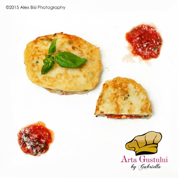 Cordon bleu de cartofi cu vinete à la Parmigiana Arta gustului, Cordon bleu de cartofi cu vinete à la Parmigiana, Gabriella Pascaru Bisi, Legume & Zarzavaturi